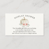 White en roze roze Baby shower display Shower Informatiekaartje (Voorkant)