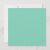 White en Seafoam Green Wedding Kaart (Achterkant)