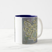 White en Silver Angel Mok of Cup (Voorkant rechts)
