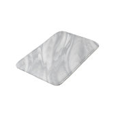 White en Silver Dust Silky Wave Pattern Badmat (Gekanteld)