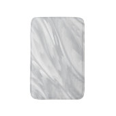 White en Silver Dust Silky Wave Pattern Badmat (Voorkant Verticaal)