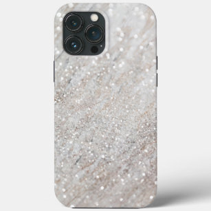 White en Silver Glitter look Case-Mate iPhone Case