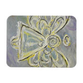 White en Silver Guardian Angel Custom Magnet Magneet (Horizontaal)