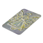 White en Silver Guardian Angel Custom Magnet Magneet (Linkerzijde)