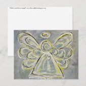 White en Silver Guardian Light Angel Briefkaart (Voorkant / Achterkant)