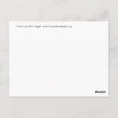 White en Silver Guardian Light Angel Briefkaart (Achterkant)