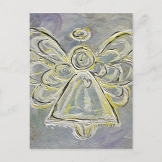 White en Silver Guardian Light Angel Briefkaart