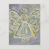 White en Silver Guardian Light Angel Briefkaart (Voorkant)