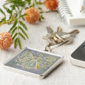 White en Silver Light Guardian Angel Sleutelhanger (Zijkant)