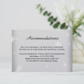 White en Silver Snowflake Weddenschap Invoegen Kaart (Staand voorkant)