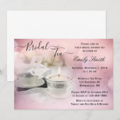 White en Silver Teacup on Pink Vrijgezellenfeest T Kaart (Voorkant / Achterkant)