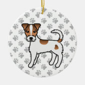White en Tan Rough Coat Parson Russell Terrier Keramisch Ornament (Voorkant)