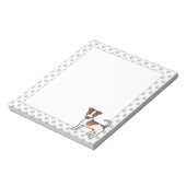 White en Tan Smooth Coat Jack Russell Terrier Dog Notitieblok (Linkerzijde)