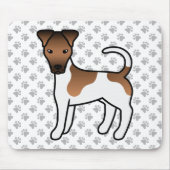 White en Tan Smooth Fox Terrier Cute Dog Muismat (Voorkant)