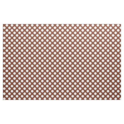 White en Terracotta Poka Dot Stof (Fat Quarter)