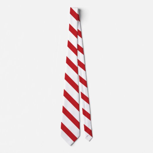 White en Thin Crimson University Stripe Stropdas (Voorkant)