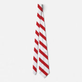 White en Thin Crimson University Stripe Stropdas (Achterkant)