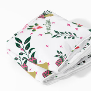 White Enchanted Fairy Forest kwekerij aangepaste n Sherpa Deken