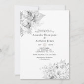 White Engagement Party Kaart (Voorkant)