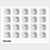 White English Bulldog Vierkante Sticker (Vel)