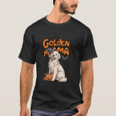 White English Cream Golden Retriever Golden Mama H T-shirt (Voorkant)