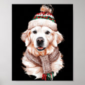 White English Cream Golden Retriever Mom Dog Puppy Poster (Voorkant)