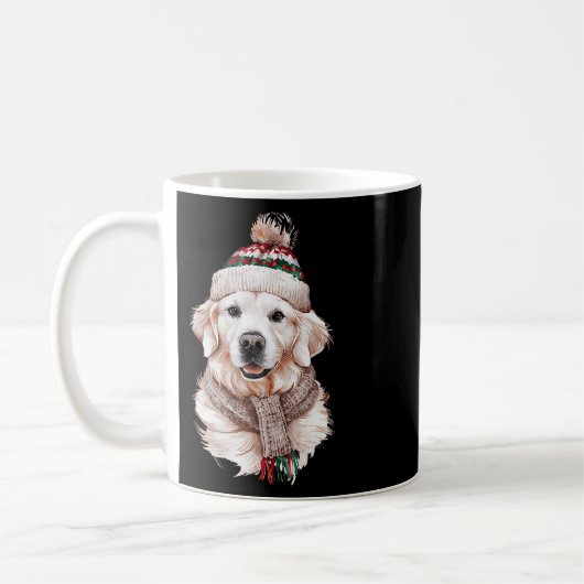 White English Cream Golden Retriever Mom Hond Pupp Koffiemok (Links)