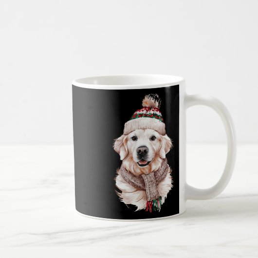 White English Cream Golden Retriever Mom Hond Pupp Koffiemok (Rechts)