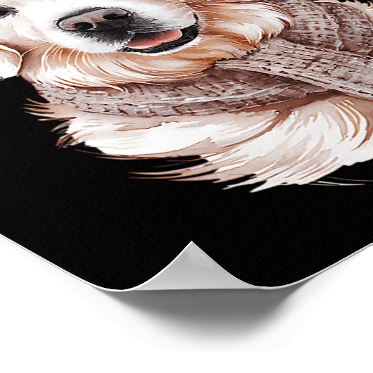 White English Cream Golden Retriever Mom Hond Pupp Poster (Hoek)