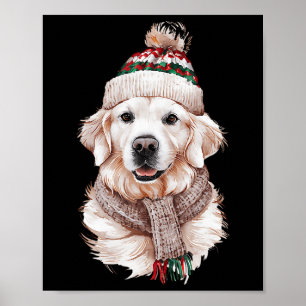 White English Cream Golden Retriever Mom Hond Pupp Poster