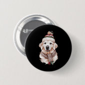 White English Cream Golden Retriever Mom Hond Pupp Ronde Button 5,7 Cm (Voorkant /achterkant)