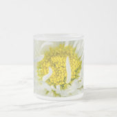 White English Daisy Flower Matglas Koffiemok (Center)