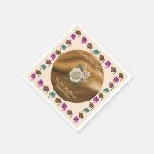 White English Flowers, Afstuderen 2025 Servet (Hoek)