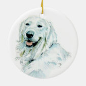 White English Retriever Keramisch Ornament (Achterkant)