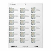 White English roos closeup Etiket (Full Sheet)