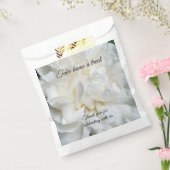 White English roos closeup Favor Bags Bedankzakje (Gezegeld)