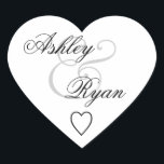 White Envelope Seal Wedding Hart Sticker<br><div class="desc">Dit ontwerp met zijn  belettering is een elegante manier om uw huwelijksuitnodigingen aan te kleden.</div>