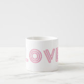 White Espresso Coffee Cup met Love Espresso Kop (Voorkant)