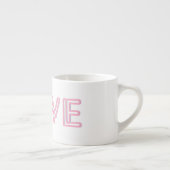 White Espresso Coffee Cup met Love Kop (Rechts)