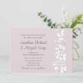 White Eucalyptus on Lavender Christelijk Wedding Kaart (Staand voorkant)