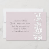 White Eucalyptus on Lavender Christelijk Wedding Kaart (Achterkant)