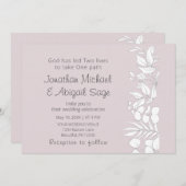 White Eucalyptus on Lavender Christelijk Wedding Kaart (Voorkant / Achterkant)