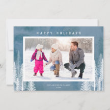 White Evergreen Trees Blue Prettige feestdagen Fot