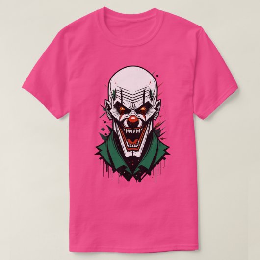 White Evil Clown T-shirt (Design voorkant)