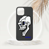 White Evil Skull met Blue Eyes Case-Mate iPhone Case