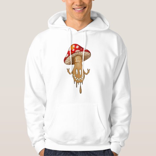 White Eyes Cute Mushroom Hoods Sweatshirt (Voorkant)