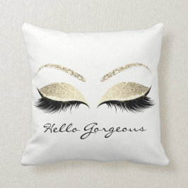 White Eyes Makeup Lash Hallo Goudpark Kussen