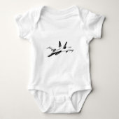White F/A-18 Hornet Fighter Jet Romper (Voorkant)
