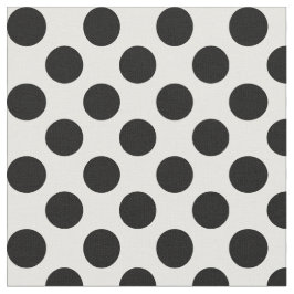 White Fabric met zwarte poolpunten Stof