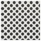 White Fabric met zwarte poolpunten Stof (Swatch)